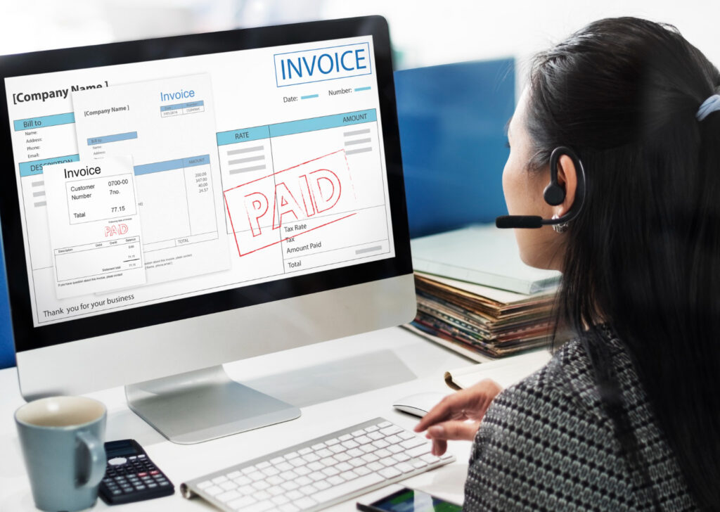 Paid invoice screen