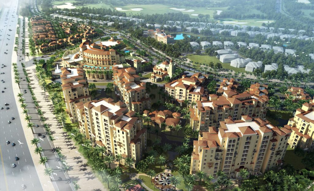 Luxury residential community aerial