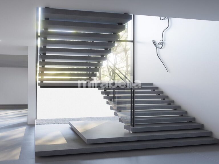 Minimalist Floating Staircase Interior Design